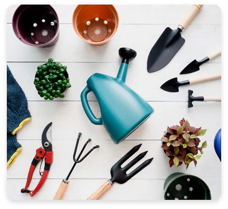 display-gardening-equipments
